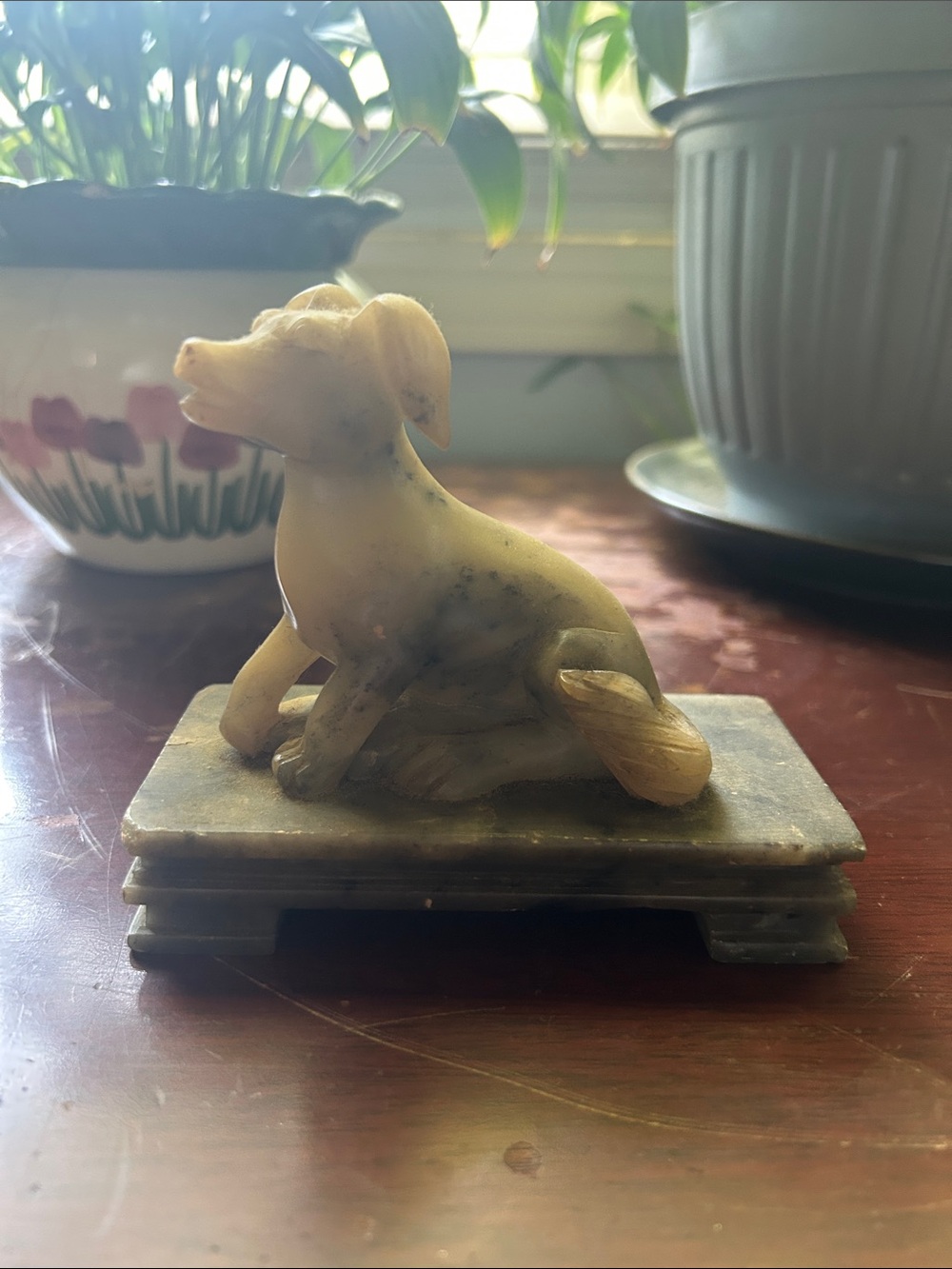 Chinese carved pale celadon